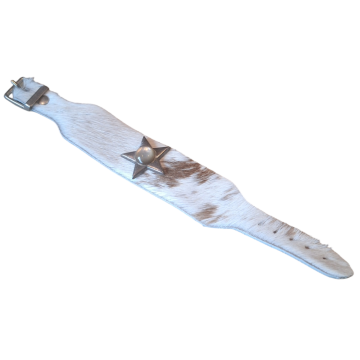 Armband vacht leer ster wit