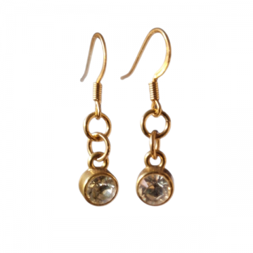 Oorbellen swarovski crystal goud