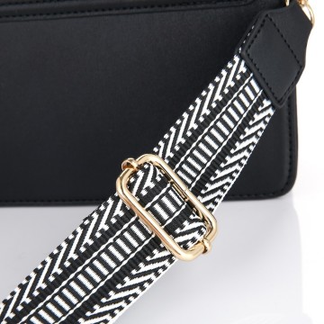 Schoudertas croco zwart 4