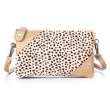 Schoudertasje cheetah beige