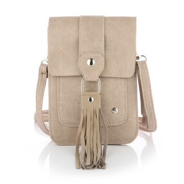 Telefoontasje croco beige